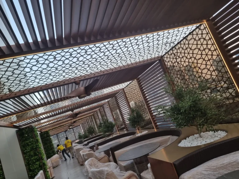 Outdoor aluminium pergola Dubai