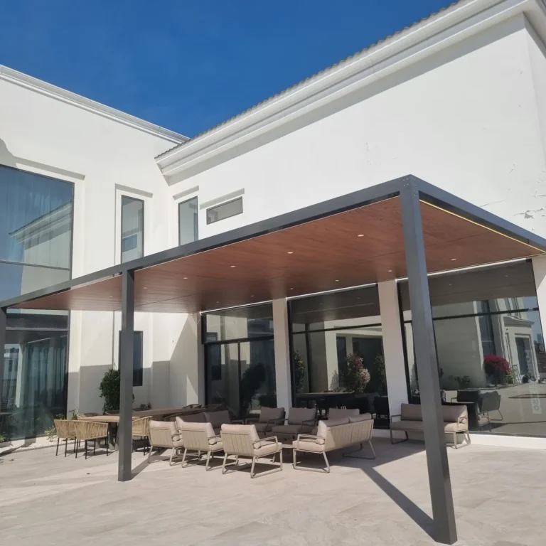 Aluminium pergola installation Dubai - Ahmad Aluminium