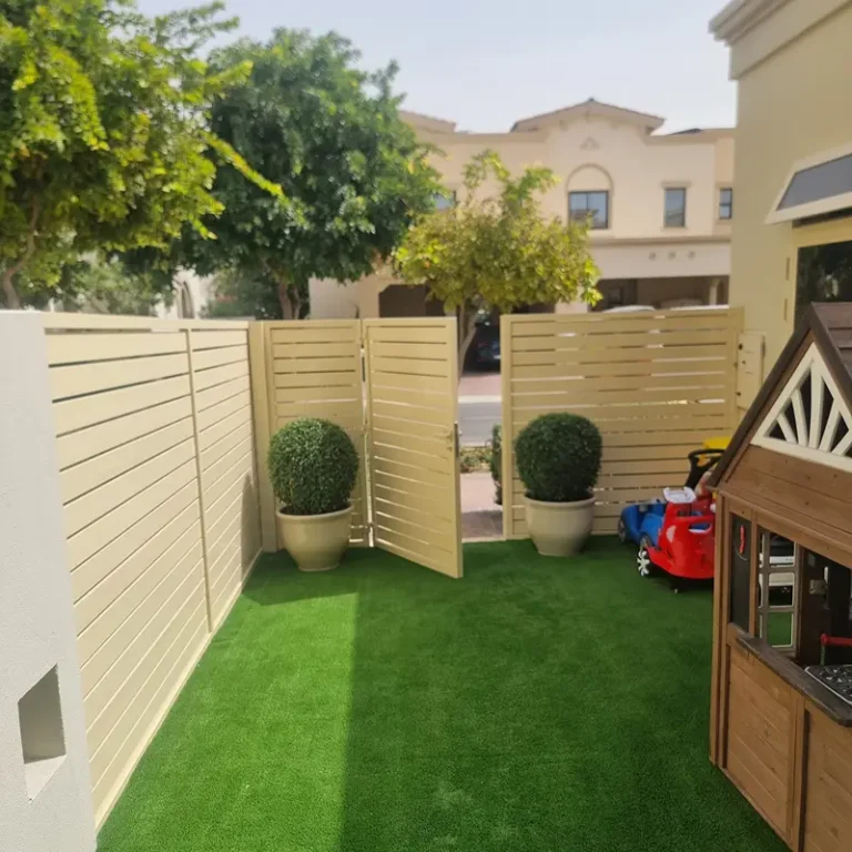 garden door and fence for villa in dubai