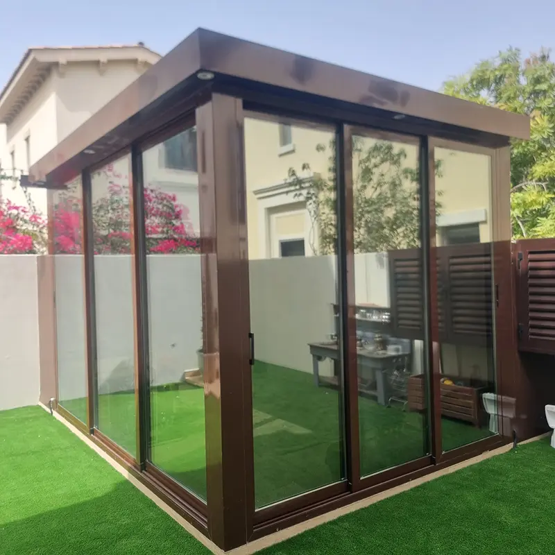 Bright and airy sunroom with insulated glass panels for comfortable indoor-outdoor living.