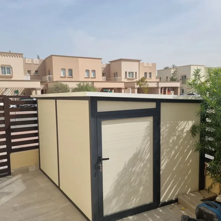 Storage box cabinet and pump room closing with aluminium in dubai