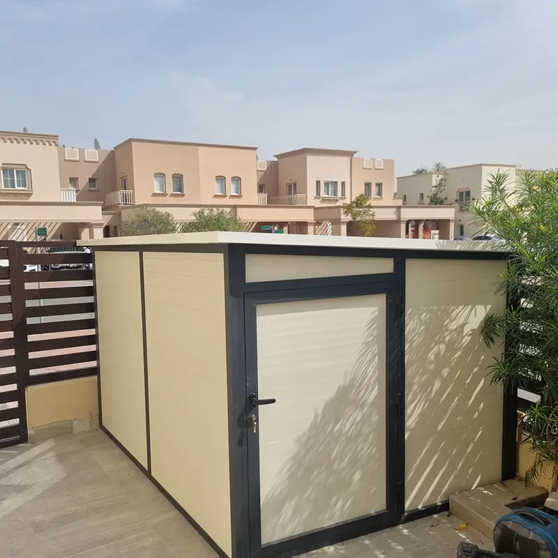 Storage box cabinet and pump room closing with aluminium in dubai