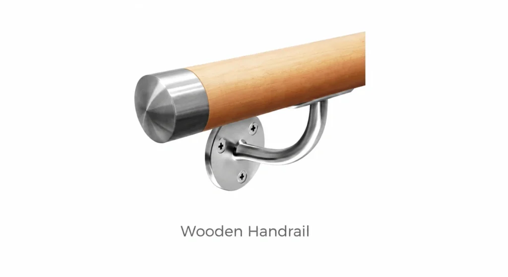 Wooden handrail by ahmad aluminium