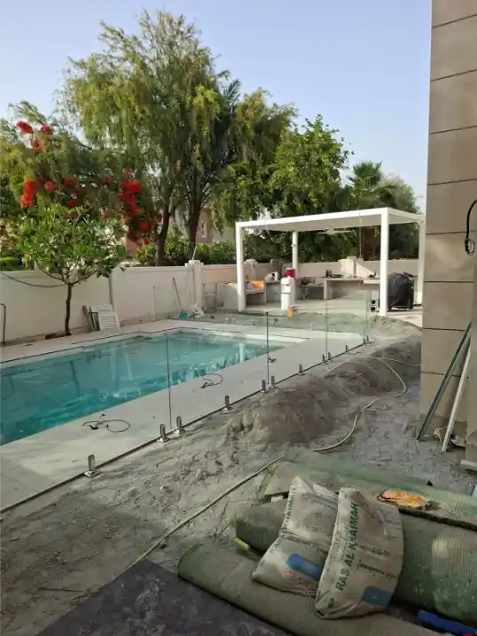 Glass fence dubai work