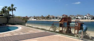 Frameless glass pool fence luxury villa palm jumeirah ahmad aluminium